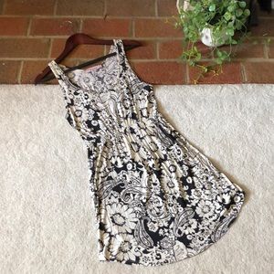 Black and White soft T-shirt material dress